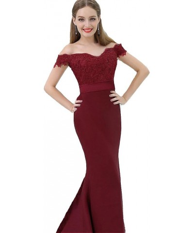 Off The Shoulder Mermaid Long Beaded Corset Prom Dresses Evening Gown B Purple $45.14 Dresses