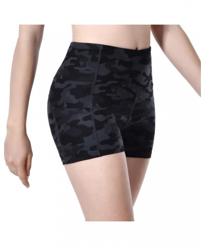 Women's 2'' Inseam High Waist Biker Yoga Shorts with 4 Out Pockets 2" Grey Camo XX-Large $8.54 Activewear