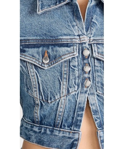 Women's Shrunken Cardi Trucker Jacket Classic Medium Indigo $137.60 Jackets