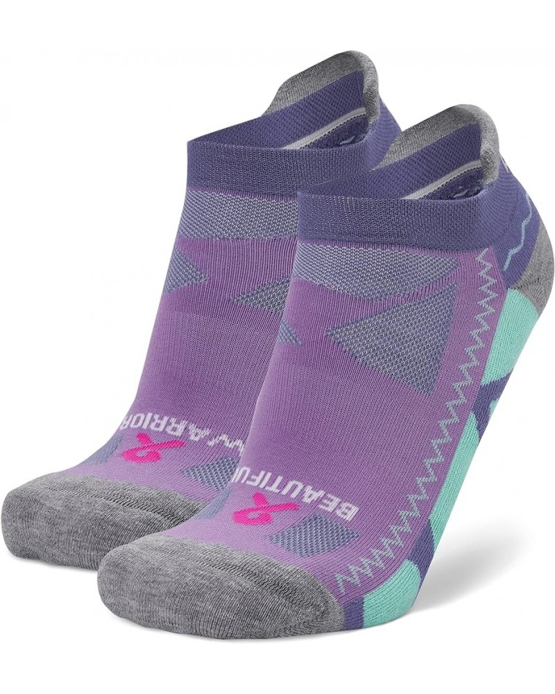 Grit and Grace Women's Arch Support Performance No-Show Athletic Running Socks Beautiful Warrior Violet $9.91 Activewear