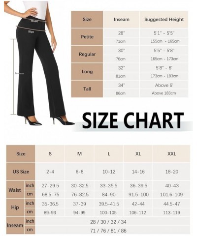 Women's 28''/30''/32''/34'' Stretchy Bootcut Dress Pants with Pockets Tall, Petite, Regular for Office Work Business Black $2...