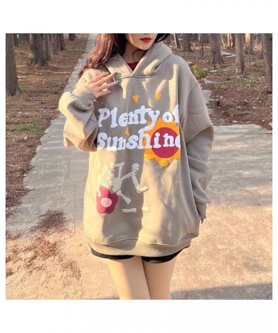 Y2K Hoodie Women Men Graphic Hoodies Aesthetic Jacket Harajuku Oversized Sweatshirt Fashion Gothic Clothes. Brown2 $20.99 Hoo...