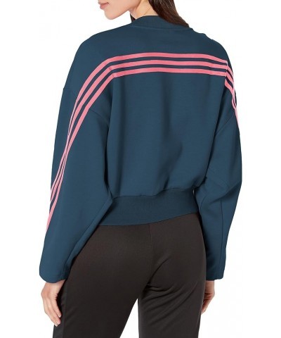 Women's Future Icon Three Stripes Crew Sweatshirt Arctic Night $22.93 Activewear