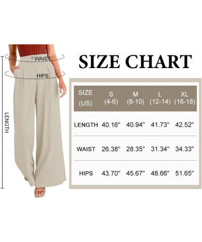 Women's Wide Leg Palazzo Pants Elastic High Waist Trousers Comfy Work Suit Pants with Pockets Darkgreen $18.19 Pants