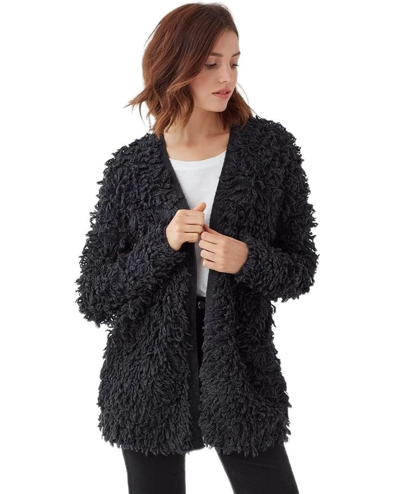 Women's Long Sleeve Open Wrap Cardigan Sweater Graphite $23.51 Sweaters