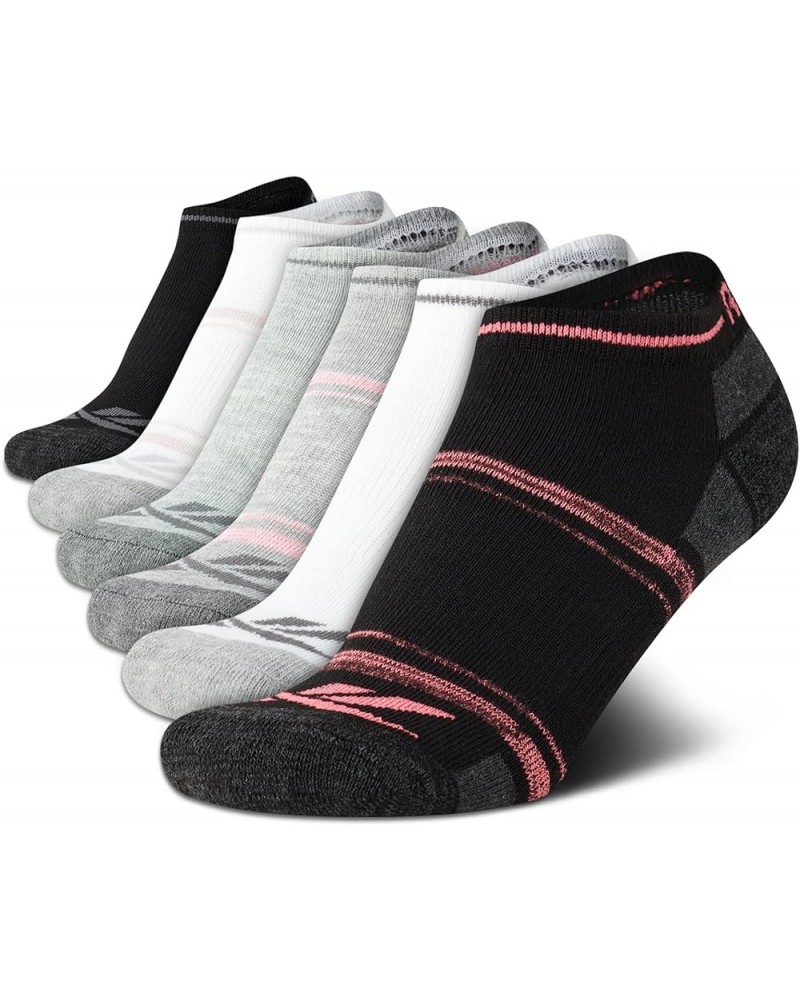 Women's Athletic Socks - Performance Cushioned Low Cut Socks (6 Pack) Black/Grey/White 4-10 $10.50 Activewear