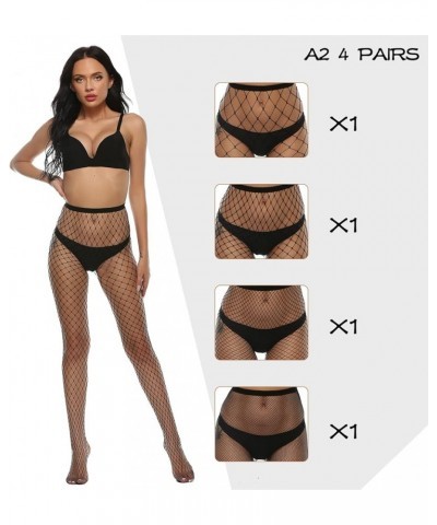 Fishnet Stockings Plus Size Black Net Patterned Tight Suspender Crotchless Pantyhose for Women Sexy Fishnets,large/Medium/Sma...