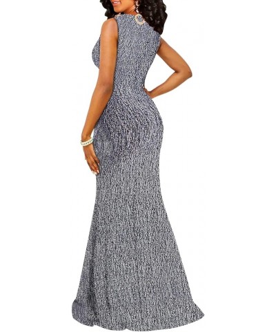 Formal Long Sleeve Dress for Women Sequin Bodycon Ruched Sparkly Dresses 0o Silver $13.49 Dresses