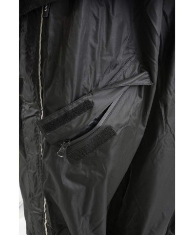 SH2342 Women's Black Water Resistant Rain Suit with Reflective Butterflies - 3X-Large X-Large Black $32.44 Coats