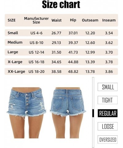 Women's Casual Summer Denim Shorts Mid Waisted Stretchy Ripped Jean Shorts with Pockets A4 Grey $18.86 Shorts