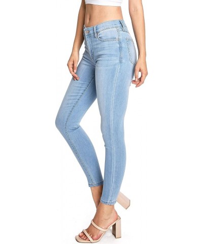 Women's Juniors High Rise Ankle Skinny Jeans Light Denim $19.98 Jeans