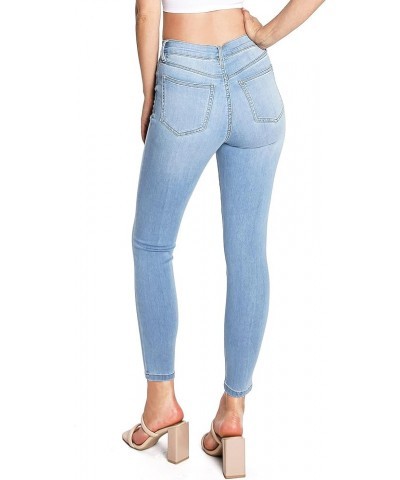 Women's Juniors High Rise Ankle Skinny Jeans Light Denim $19.98 Jeans