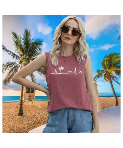 Womens Beach Tank Tops Funny Letter Print Cotton Sleeveless Workout Vacation Graphic Casual Loose Summer Tank Tops Red $8.84 ...