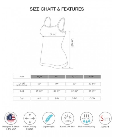 American Made Basic Seamless Cami, UV Protective Fabric UPF 50+ (Made with Love in The USA) Cobbler $15.40 Tanks