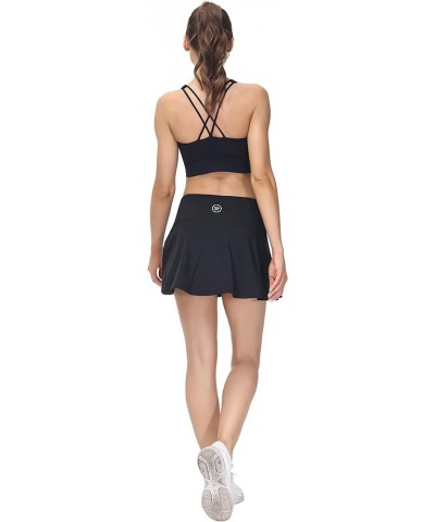 Millie Rose Tennis Skirts - Cute Golf Skort - High Waisted Pickleball Skirt with Undershorts and Ball Pocket Jet Black $31.39...