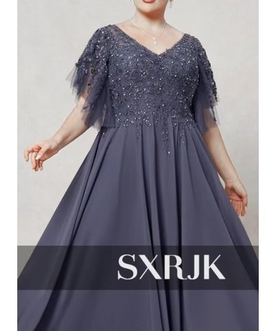 Beaded Sequin Mother of The Bride Dresses for Wedding Tea Length Lace Chiffon Mother of The Groom Dress Plum $34.00 Dresses