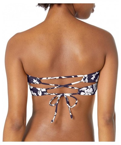 Women's Bandeau Bra Bikini Swimsuit Top Navy//Aloha $9.15 Swimsuits