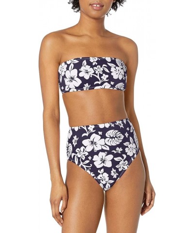 Women's Bandeau Bra Bikini Swimsuit Top Navy//Aloha $9.15 Swimsuits