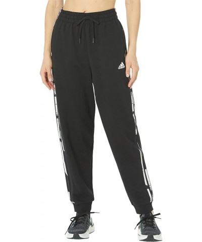 Women's Essentials Printed 3-Stripes Loose Pants Black/White $15.05 Pants