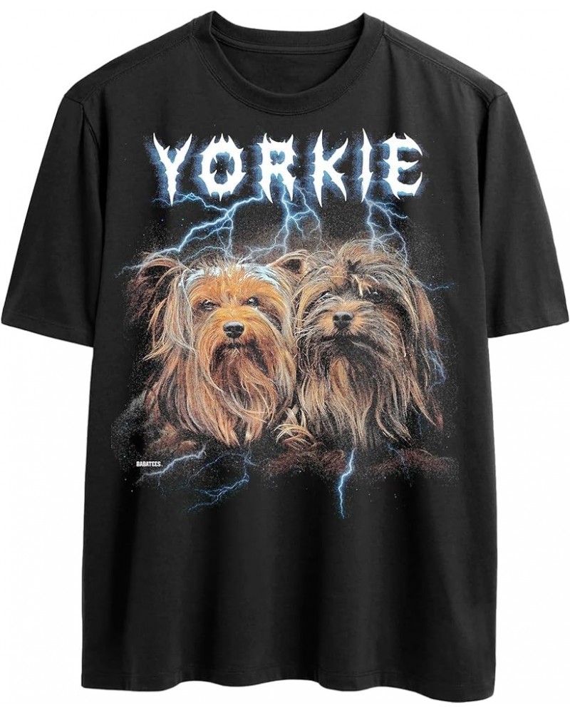 Heavy Metal Tshirt with Dogs on Them for Men & Women and Dog Lovers Funny Rock Band Tshirts Yorkie $12.00 Shirts