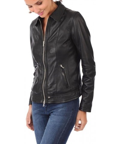 Women's Lambskin Leather Bomber Biker Jacket Black 49 $70.50 Jackets