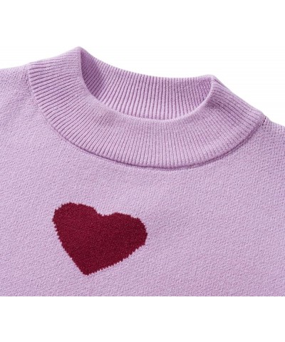 Mommy and Me Valentines Day Sweaters Set Crewneck Long Sleeve Love Heart Pullover Tops Matching Family Outfits girls Pink $10...