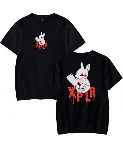 XPLR Sam and Colby Rabbit Tee 2023 New Logo T-Shirt Crewneck Short Sleeve Women Men Fashion Clothes Black $10.18 T-Shirts