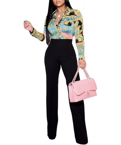 Blouses for Women Button Down Fashion Business Casual Long Sleeve Dressy Shirts Sexy Tops Multicolor $14.78 Blouses