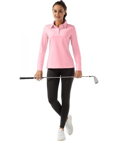 Women Long Sleeve Polo Shirt Golf Sport Top Athletic Sportswear Tennis Activewear 04 Pink $15.00 Shirts