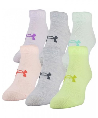 Women's Essential Lightweight Low Cut Socks, 6-Pairs Lime Fizz/Halo Gray $15.13 Activewear