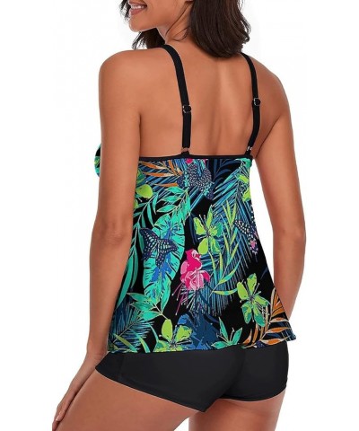 Tankini Bathing Suits Women's Slimming and Shielding Two Piece Swimsuit for Women with Trendy Swimsuit for Women A4-green $6....