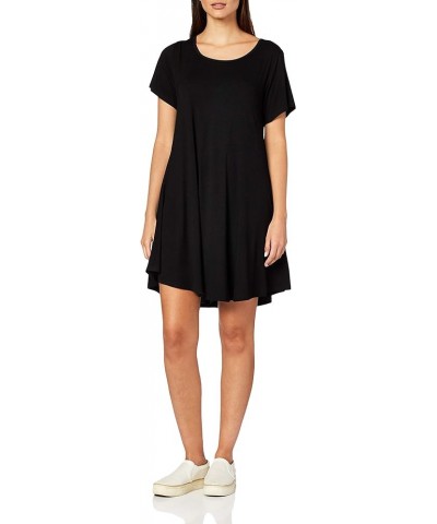 Women's Casual Swing Loose T-Shirt Dress Summer Short Sleeve Dresses with Pockets (Available in Plus Size) Black $10.44 Tops