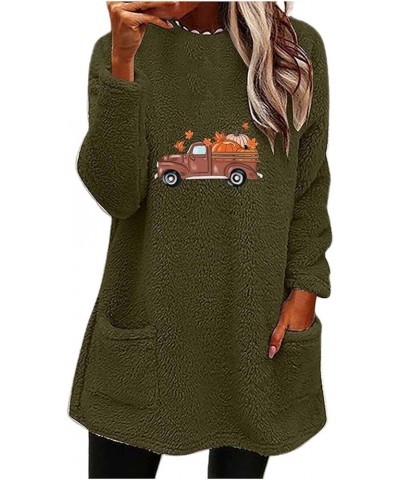 Women Within Plus Size Tops,Women Faux Fleece Sweatshirt Long Sleeve Crew Neck Fuzzy Pullover Coat with Pocket Ag-1 $9.58 Shirts