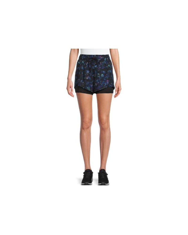 Women's Running Shorts with Bike Liner Halftone Floral $19.18 Activewear