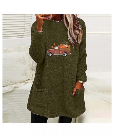 Women Within Plus Size Tops,Women Faux Fleece Sweatshirt Long Sleeve Crew Neck Fuzzy Pullover Coat with Pocket Ag-1 $9.58 Shirts