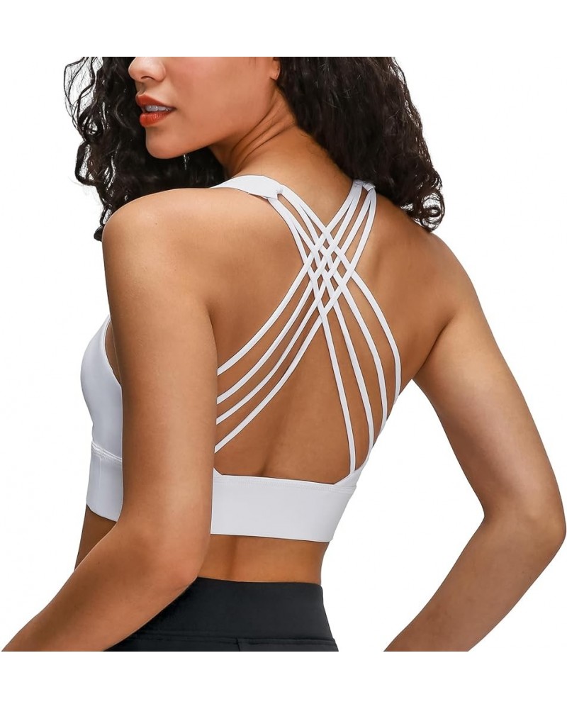 Sports Bras for Women - Activewear Strappy Padded Workout Yoga Tops Bra Off-white $15.38 Lingerie