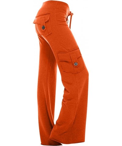 Cargo Pants Women Plus Size Baggy Pants Casual Loose Wide Leg Trousers Parachute Pants Y2k Cargos with Pockets 02orange Cargo...