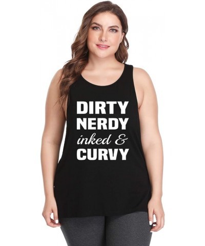 Plus Size Workout Tank Tops for Women-Womens Novelty Funny Saying Fitness Gym Racerback Sleeveless Shirts Racerback Tank-blac...