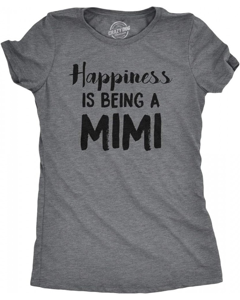 Crazy Dog Womens Funny Mom T Shirts Novelty Sports and Sarcastic Motherhood Tees for Amazing Moms Dark Heather Grey - Happine...