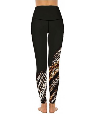 Women's Workout Leggings with Pockets - Thick, High-Waist, 4-Way Stretch Running Yoga Pants Leopard3 $16.00 Activewear