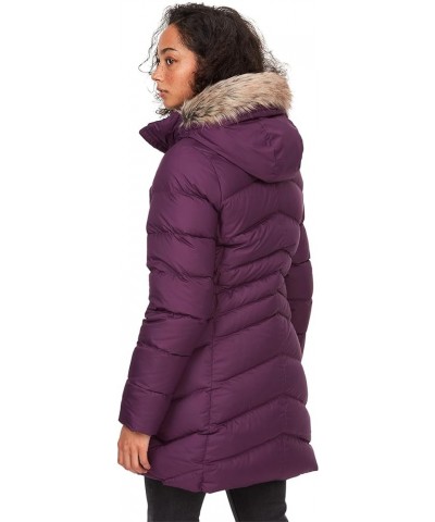 Women's Montreal Mid-Thigh Length Down Puffer Coat Purple Fig $50.64 Jackets