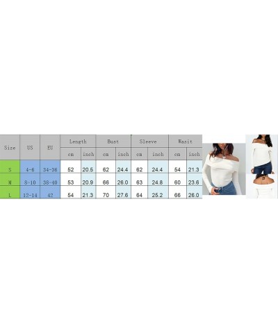 Women's 2024 Long Sleeve Off Shoulder Knit Sweater Y2k Slim Fit Casual Going Out Ribbed Crop Tops Spring Clothing G White $11...