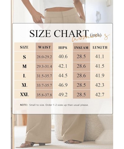 Women's Loose Dress Pants Work Casual Pleated Wide Leg Cargo Pants with Pockets Army Green (Size Up) $25.19 Pants