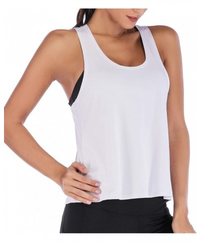 Tie Back Workout Tank for Women Loose Fit Cross Back Strappy Yoga Running Shirts Open Back Athletic Tanks White $11.33 Active...