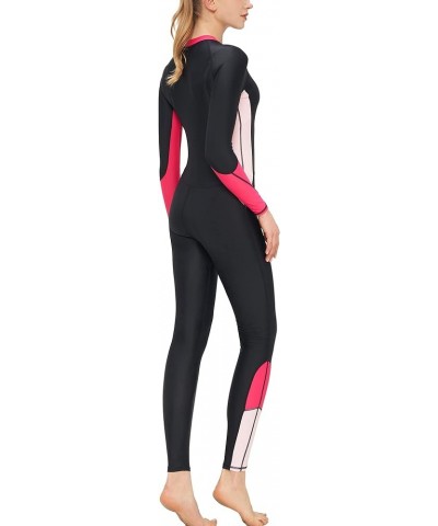 Teen Girls Lady One Piece Swimsuit Full Body Surfing Suits UPF 50+ Sun Protection Rash Guard Zipper Dive Skin Sunsuit Full Bo...