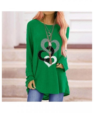 Womens Blouses Dressy Casual Cotton Solid Loose Pockets T Shirt Blouses Tops Ruffle Blouse for Women A3-green $5.81 Shirts