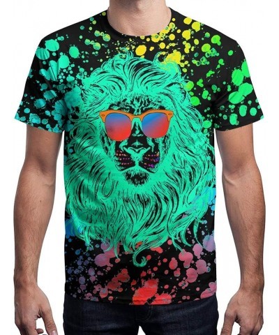 Unisex 3D Print Shirts Colorful Space Graphic Tees for Men Women Teens Lts-lion $9.66 T-Shirts