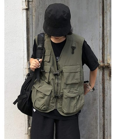 Women's Fashion Outdoor Fishing Vest Safari Photo Multi Pockets Travel Vest Armygreen $14.96 Vests