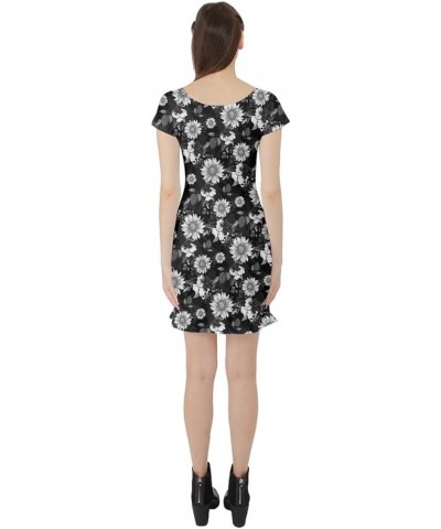 Womens Vintage Floral Short Sleeve Dress Black & White2 $12.00 Dresses