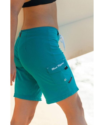 Women's 4-Way Stretch 9" Swim Shorts Boardshorts Maui Blue $23.82 Swimsuits